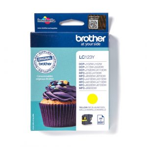 Cartucho de tinta Brother LC123Y Amarillo Original