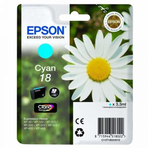Cartucho de tinta Epson 18 (T1802) cian original