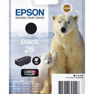Cartucho de tinta Epson 26 (T2601) negro original