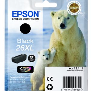 Cartucho de tinta Epson 26 XL (T2621) negro original