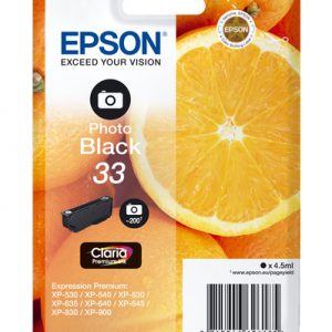 Cartucho de tinta Epson 33 (T3341) negro fotografico original