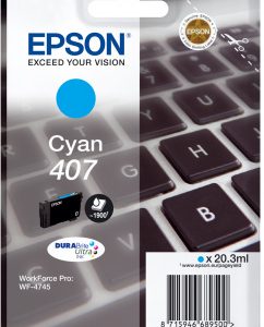 Cartucho de tinta Epson 407L cian (XL) original