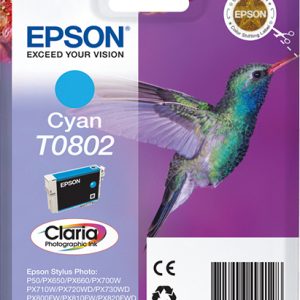 Cartucho de tinta Epson T0802 cian original