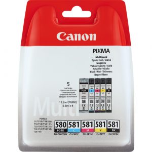 Multipack Canon PGI-580/CLI-581 PGBK/C/M/Y/BK 5 Cartuchos Original
